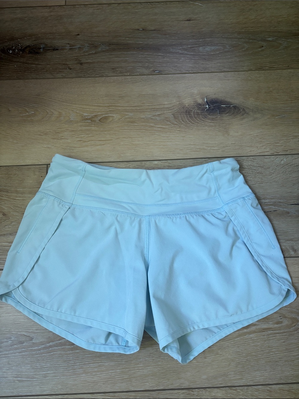 Light Blue lululemon speed up Shorts